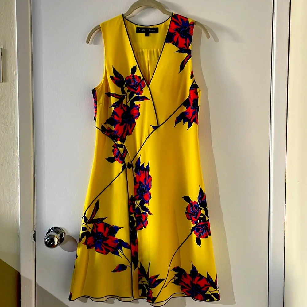 Proenza Schouler silk crepe floral shift dress - Picture 3 of 10